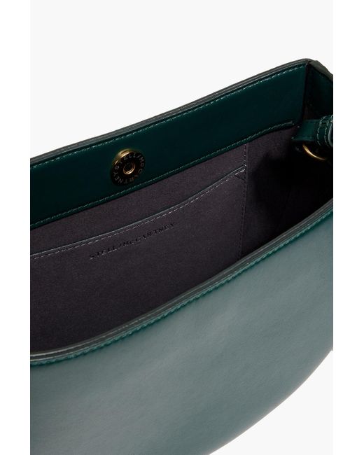 Stella McCartney Green Frayme Faux Leather Shoulder Bag