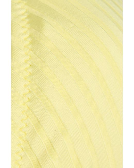 Melissa Odabash Yellow Miami Ribbed Triangle Bikini Top