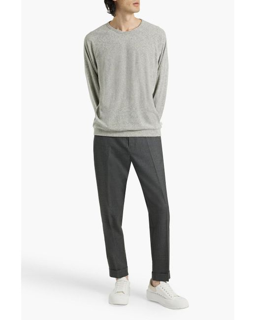 Onia Gray Cotton-blend Terry Sweatshirt for men