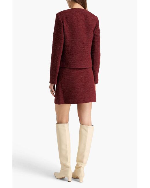 Theory Red Cotton-blend Bouclé-tweed Jacket