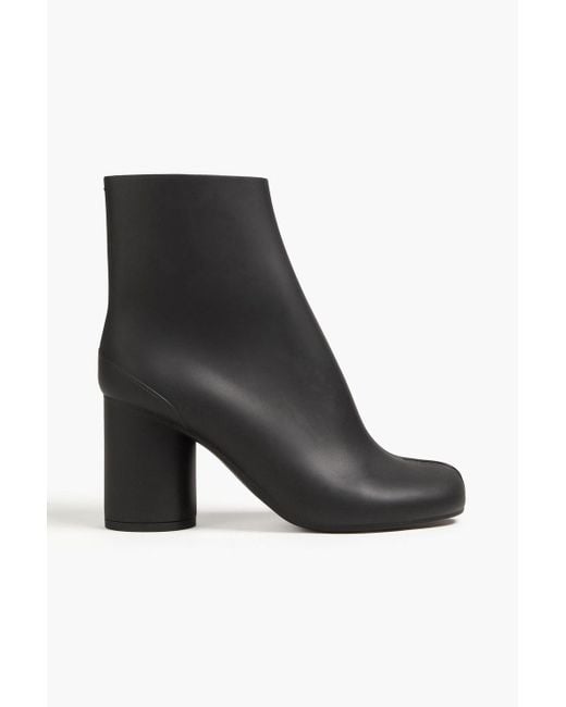 Maison Margiela Black Pvc Split-toe Ankle Boots