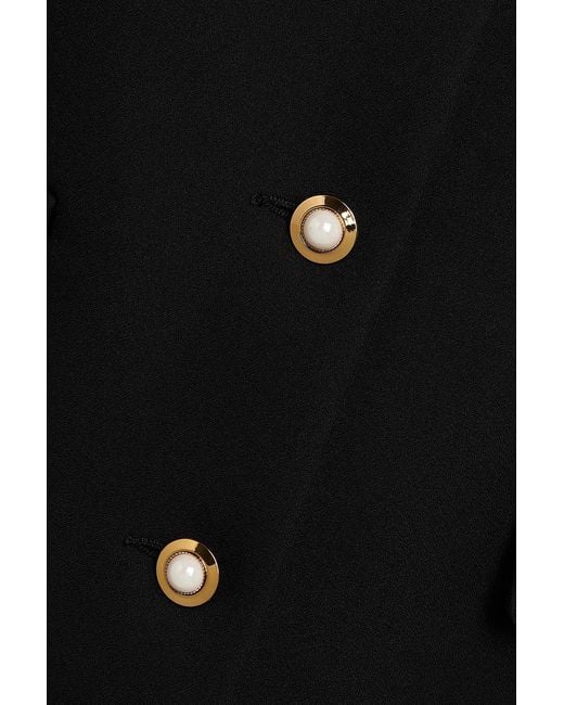 Sandro Black Cropped Crepe Jacket