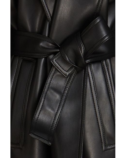 Philosophy Di Lorenzo Serafini Black Faux Leather Coat