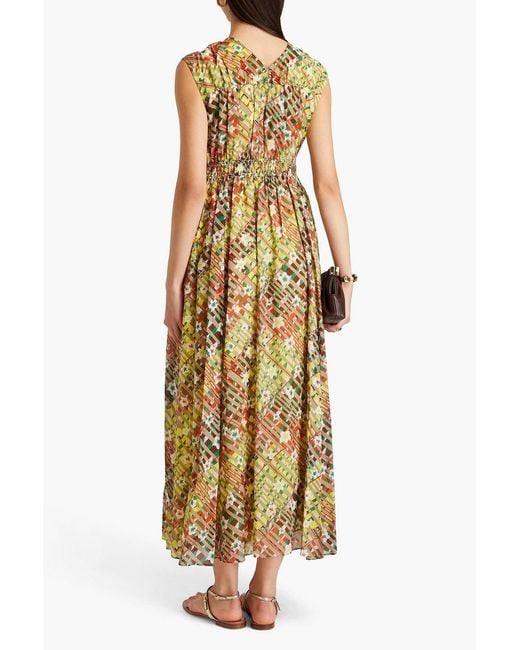 Diane von Furstenberg Metallic Gillian Printed Cotton And Silk-Blend Midi Dress