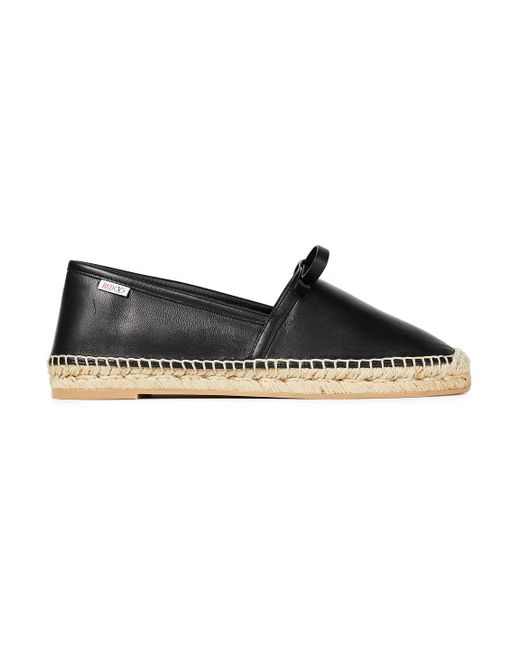 Red(v) Black Bow-embellished Leather Espadrilles