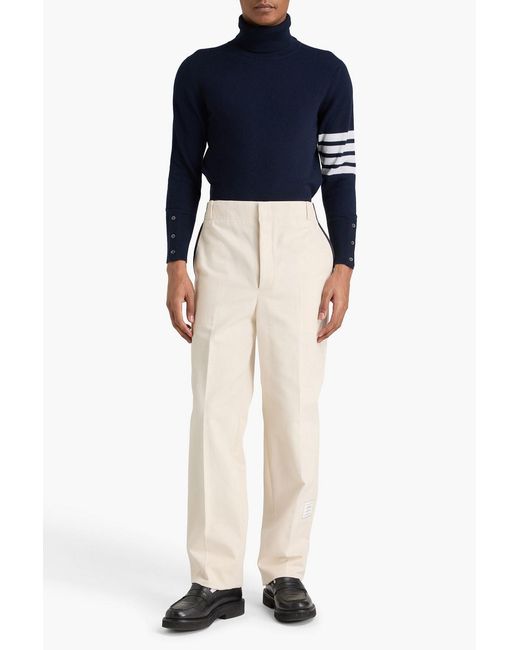 Thom Browne White Cotton-Canvas Pants for men