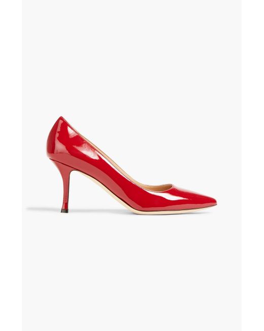 Sergio Rossi Red Patent-leather Pumps