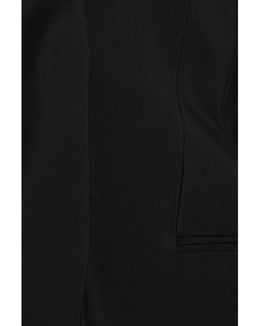Mugler Black Cold-Shoulder Twill Jacket