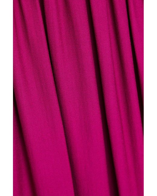 Tory Burch Pink Zweifarbiger maxirock aus crêpe mit raffung