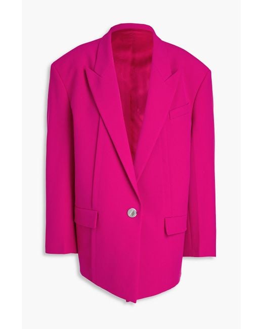 The Attico Pink Glen Crepe Blazer