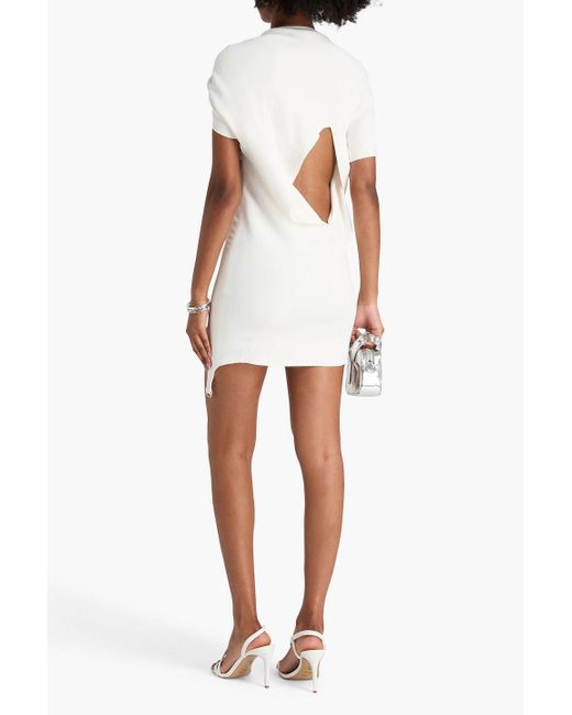 Courreges White Minikleid aus crêpe mit cut-outs