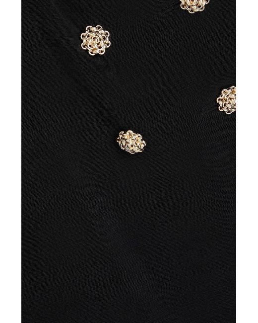 Claudie Pierlot Black Cropped Lyocell-Blend Top