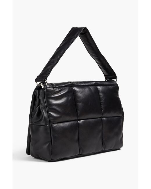 Stand Studio Black Wanda Quilted Leather Clutch