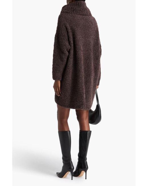 Dolce & Gabbana Brown Oversized Brushed Wool-blend Turtleneck Sweater