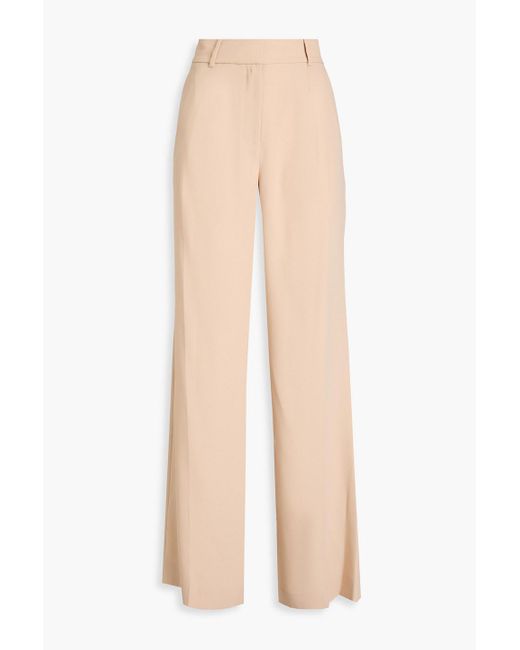 10 Crosby Derek Lam Natural Pleated Satin-crepe Wide-leg Pants