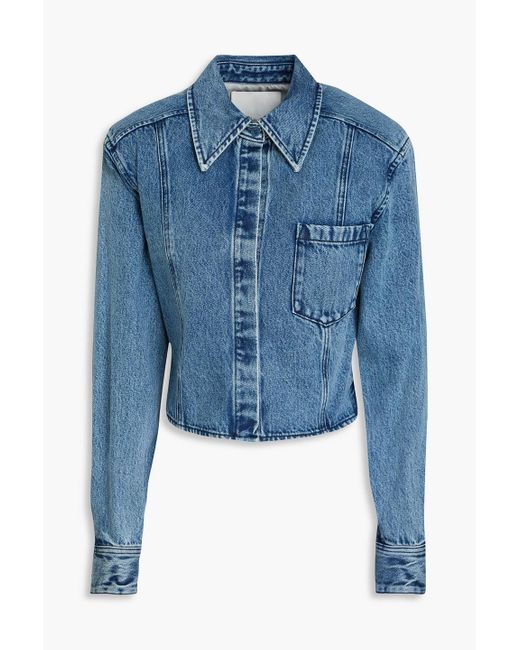 3.1 Phillip Lim Blue Cropped Denim Jacket