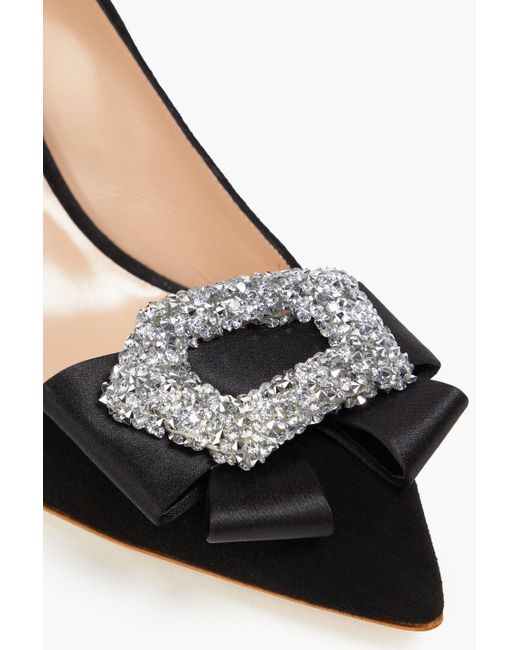 Rupert Sanderson Black New nada pumps aus veloursleder mit verzierung