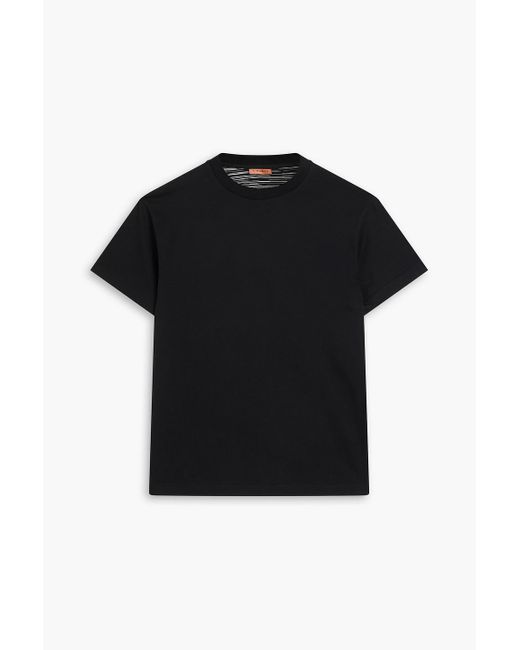 Missoni Black Appliquéd Cotton-jersey T-shirt for men