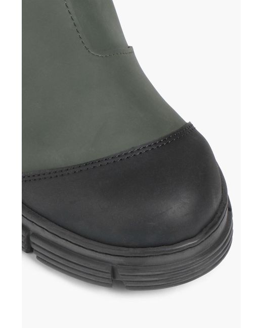 Ganni Green Forest Night Two-tone Rubber Ankle Boots