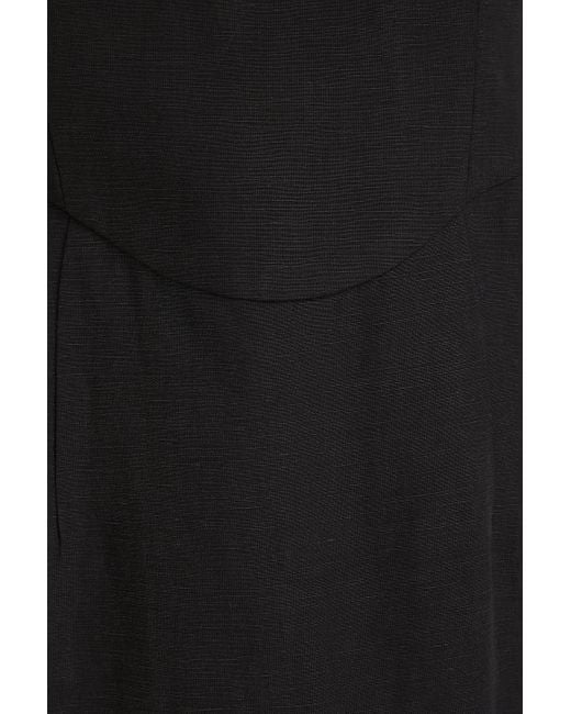 Mara Hoffman Black Isla Strapless Tmand Linen-blend Midi Dress