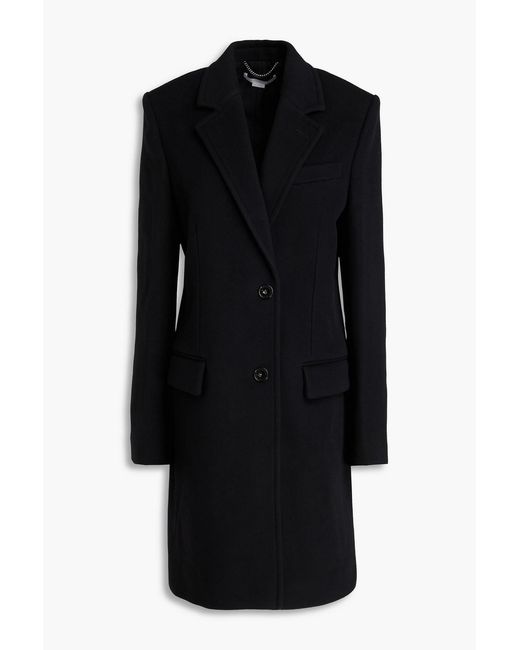 Stella McCartney Black Wool-felt Coat