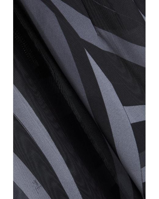 Emilio Pucci Blue Printed Stretch-mesh Maxi Dress