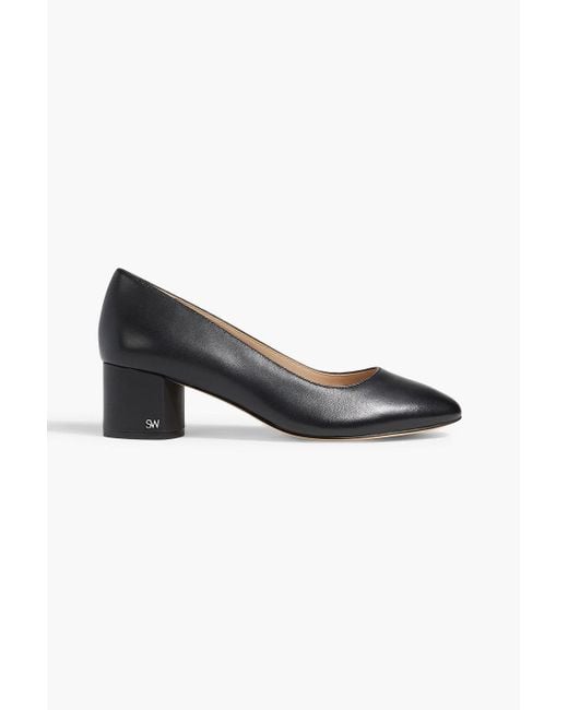 Stuart Weitzman Black Bridget Leather Pumps