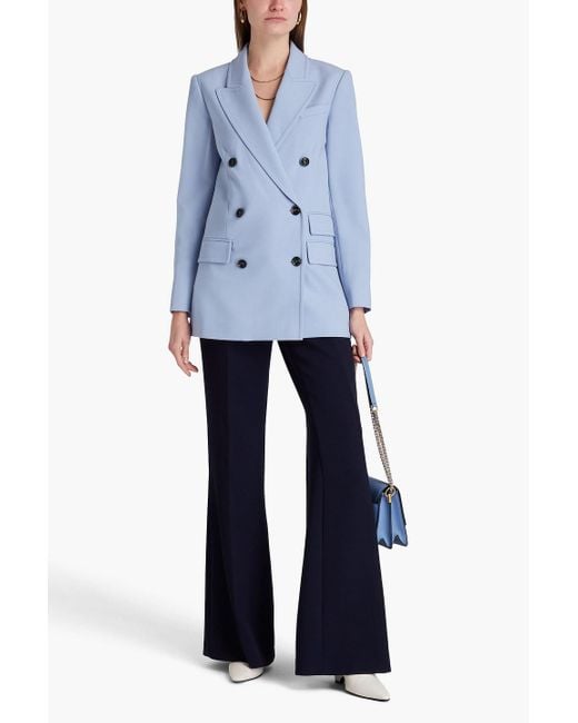 Zimmermann Blue Double-breasted Crepe Blazer