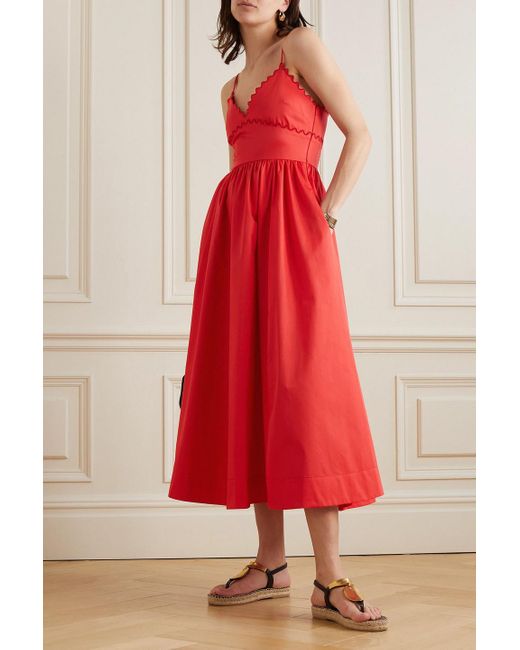Poplin midi dress sale