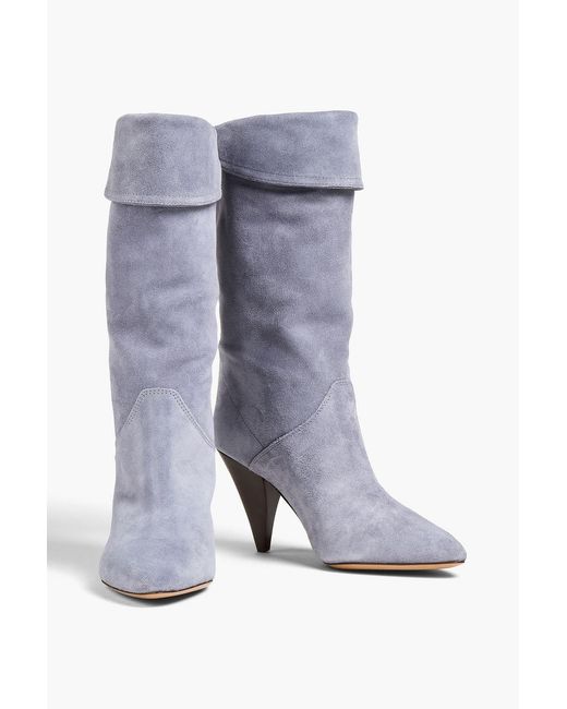 Isabel Marant Blue Lestee Suede Ankle Boots