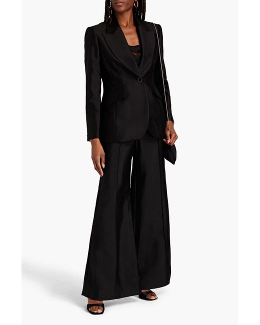 Zimmermann Black Wool And Silk-blend Blazer