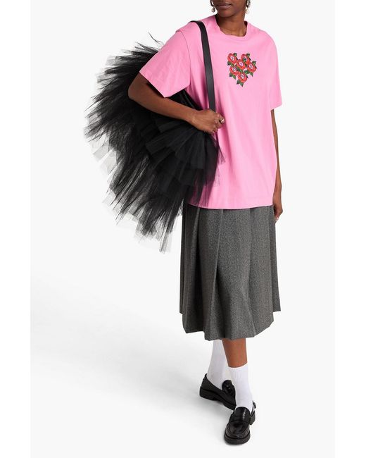 Simone Rocha Black Frilly Tutu Ruffled Tulle Tote