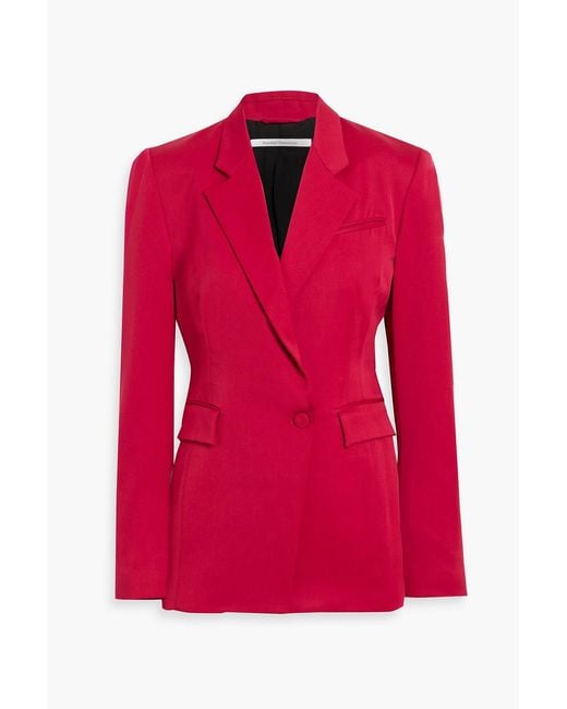 Another Tomorrow Pink Wool-Blend Blazer