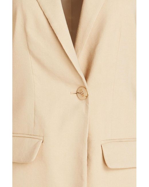 Maje Natural Linen-blend Blazer