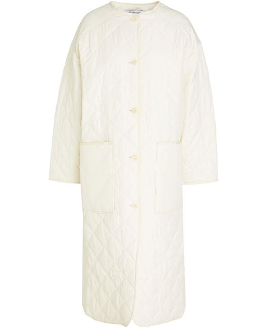 Rodebjer White Sandler Quilted Shell Coat