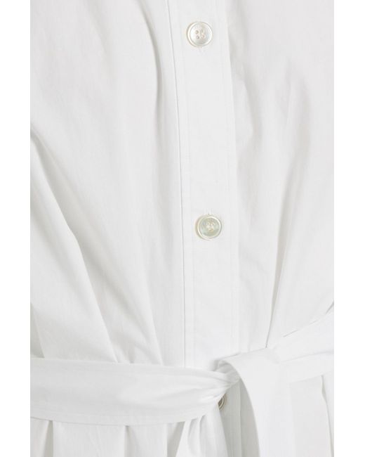 Joseph White Darwin Cotton-poplin Midi Shirt Dress