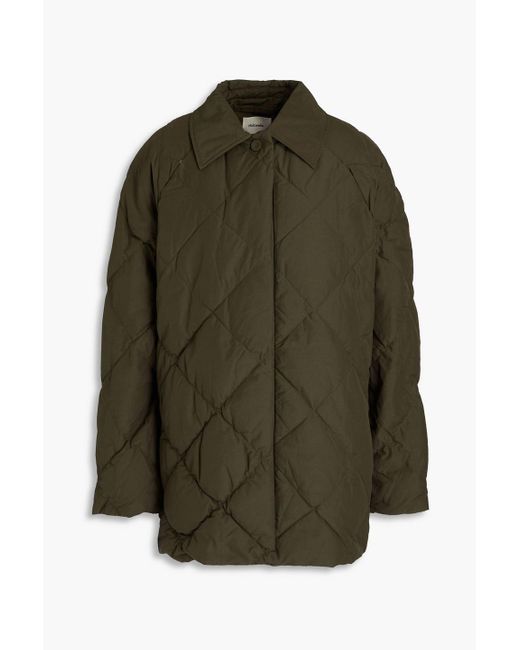Holzweiler Green Quilted Shell Down Jacket