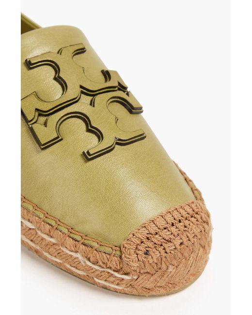 Tory Burch Green Ines espadrilles aus leder