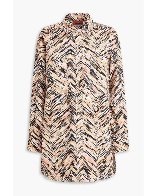 Missoni Natural Printed Cotton-Poplin Shirt