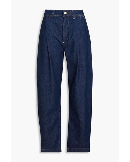 Goldsign Blue Jarvis High-rise Tapered Jeans