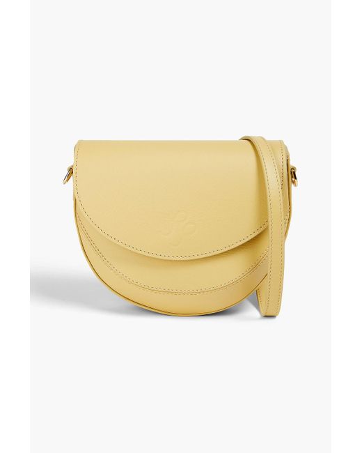 Rejina Pyo Yellow Textured-leather Shoulder Bag