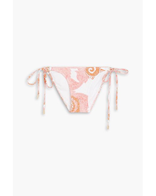 Melissa Odabash White Key West Paisley-print Low-rise Bikini Briefs