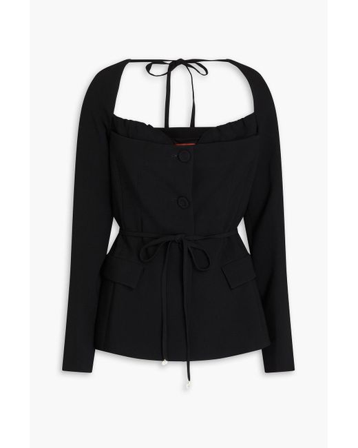 Altuzarra Black Bead-embellished Crepe Jacket