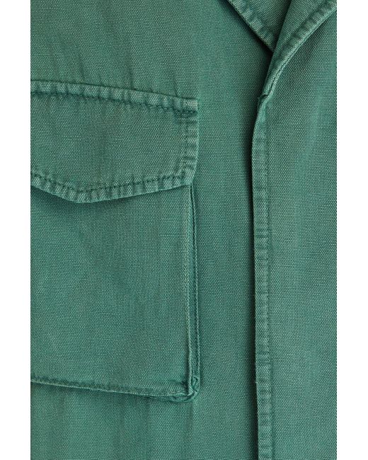 Boglioli Green Cotton And Linen-blend Canvas Field Jacket for men