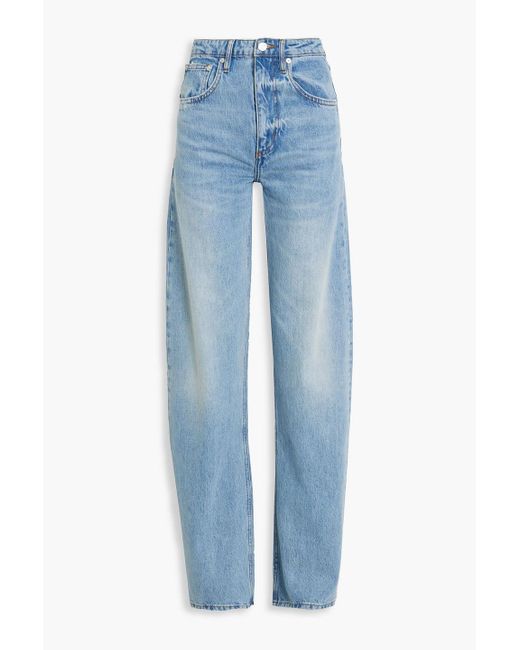 FRAME Extra Long Barrel Highrise Tapered Jeans in Blue Lyst