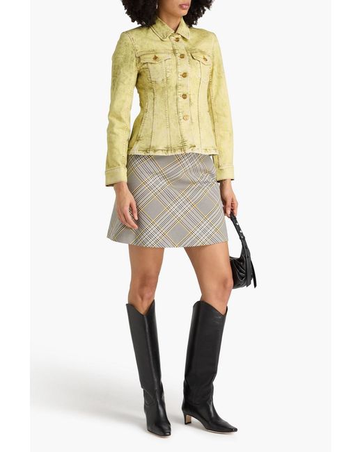Ganni Yellow Bleached Denim Jacket