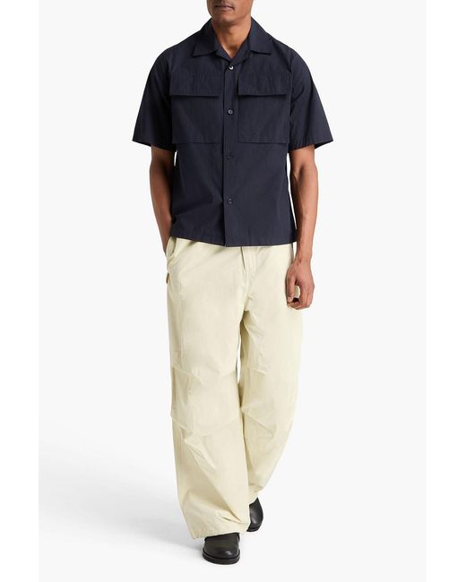 Jil Sander Blue Cotton-Poplin Shirt for men