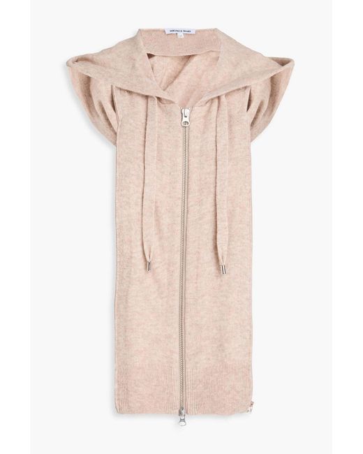 Veronica Beard Pink Wool And Cashmere-Blend Hooded Dickey