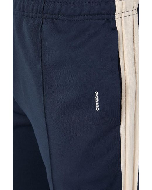 Sandro Blue Tech-Jersey Track Pants for men
