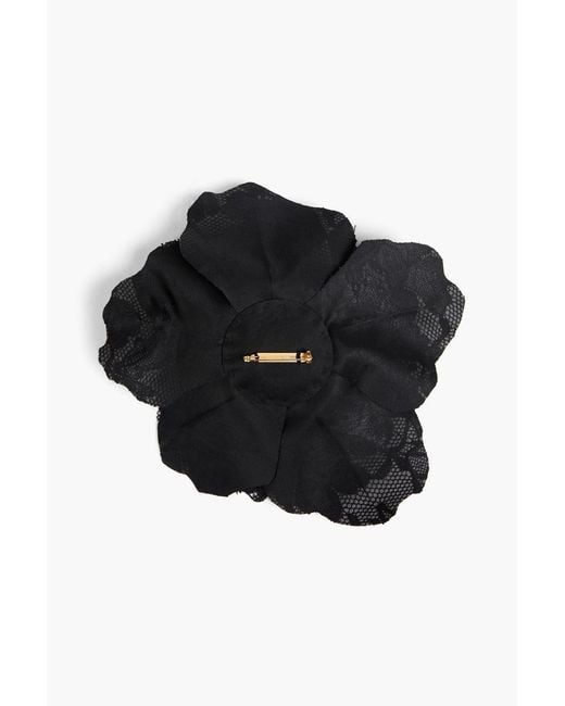 Zimmermann Black Corded Lace Brooch